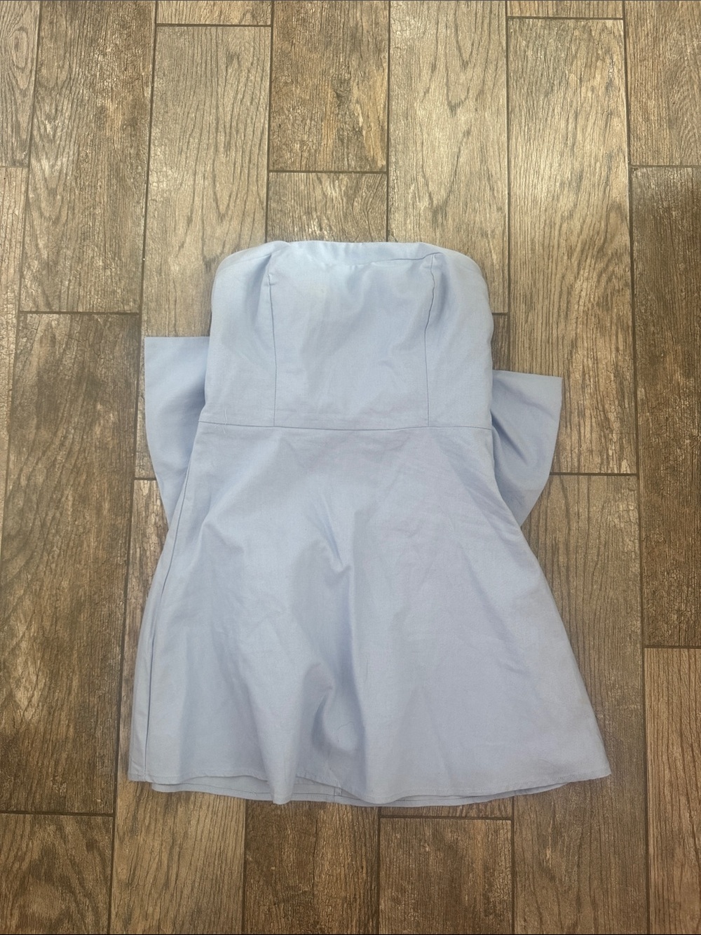 Light Blue Strapless dress